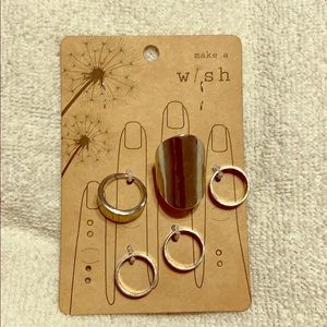 Silver everyday rings.